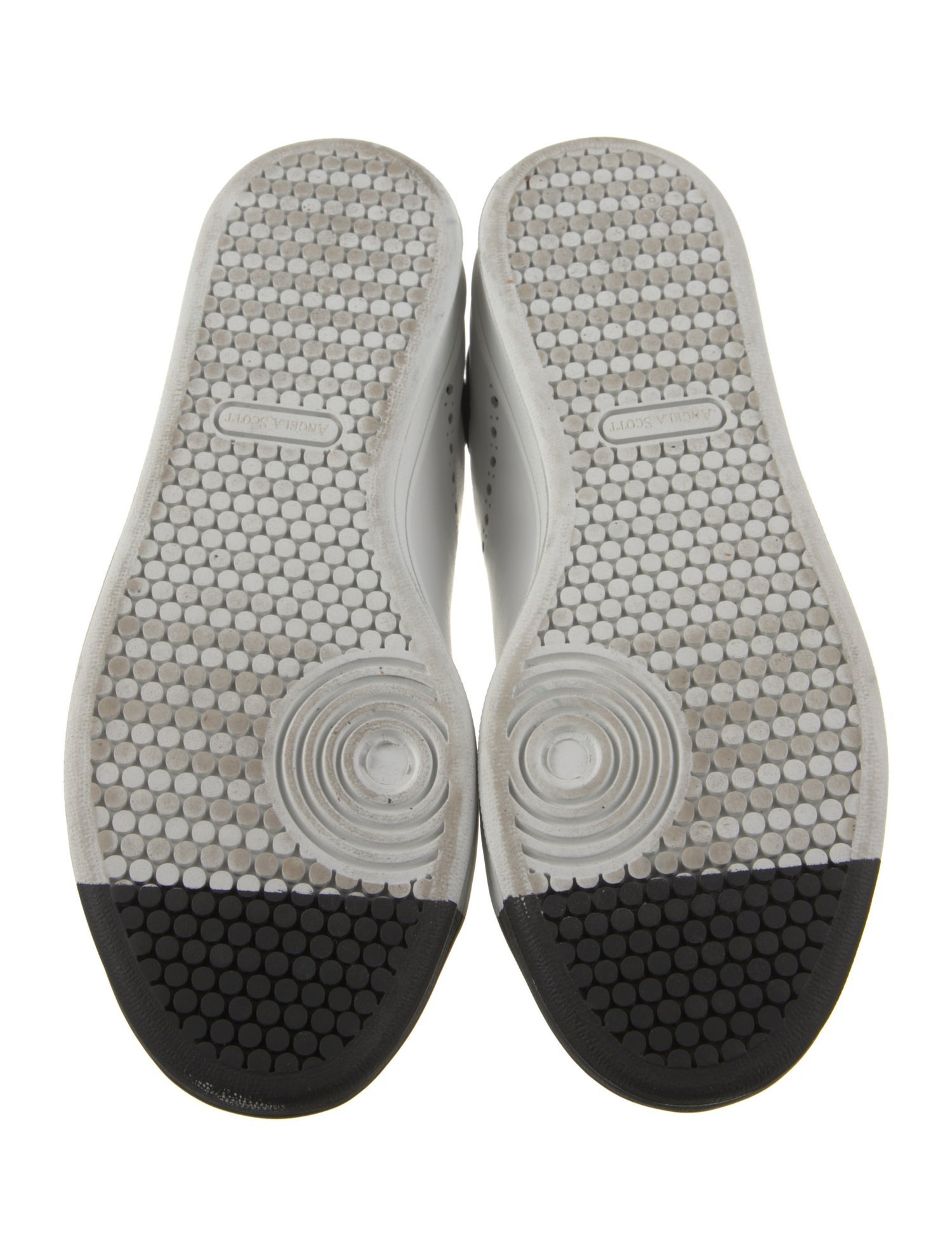 The Office of Angela Scott Leather Colorblock Pattern Sneakers